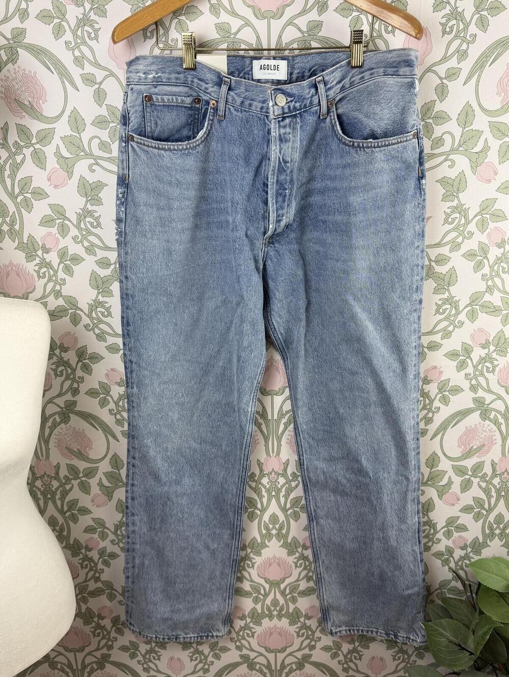 AGOLDE Lana Mid-Rise Vintage Straight Denim Jeans in Fiction - Size - 32 - NWT - Picture 13 of 13